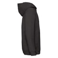 Black - Side - Fruit Of The Loom Kids Unisex Premium 70-30 Hooded Sweatshirt - Hoodie