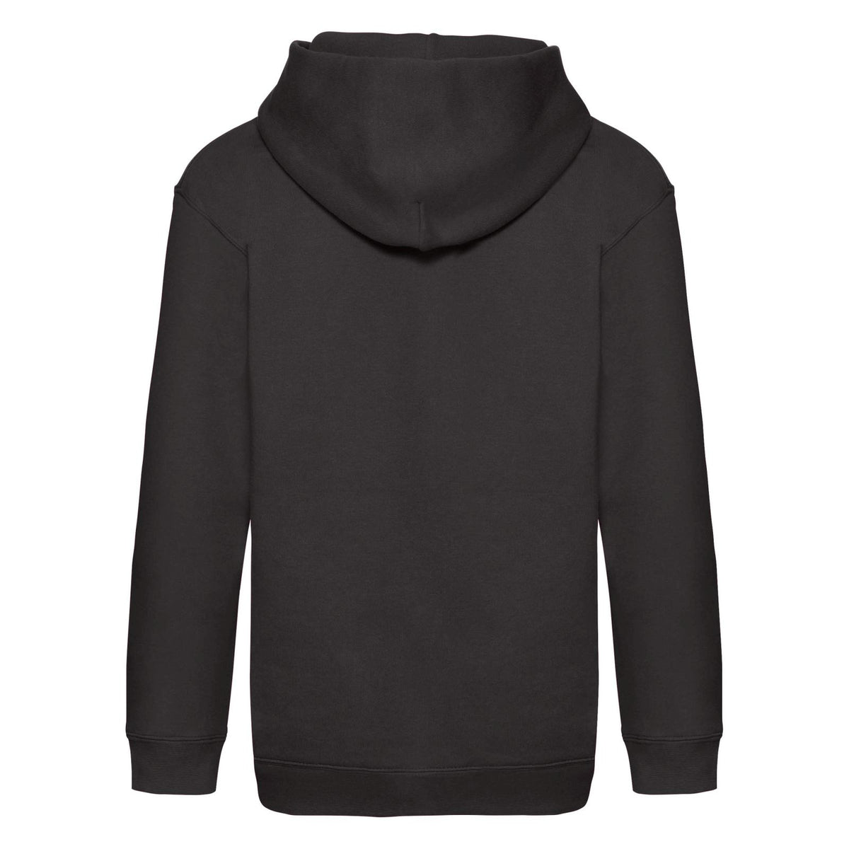 Black - Back - Fruit Of The Loom Kids Unisex Premium 70-30 Hooded Sweatshirt - Hoodie