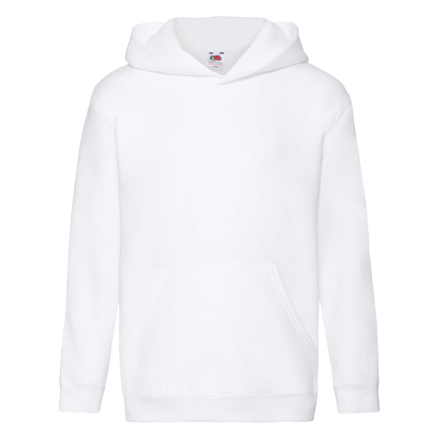 White - Front - Fruit Of The Loom Kids Unisex Premium 70-30 Hooded Sweatshirt - Hoodie