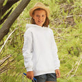 White - Back - Fruit Of The Loom Kids Unisex Premium 70-30 Hooded Sweatshirt - Hoodie