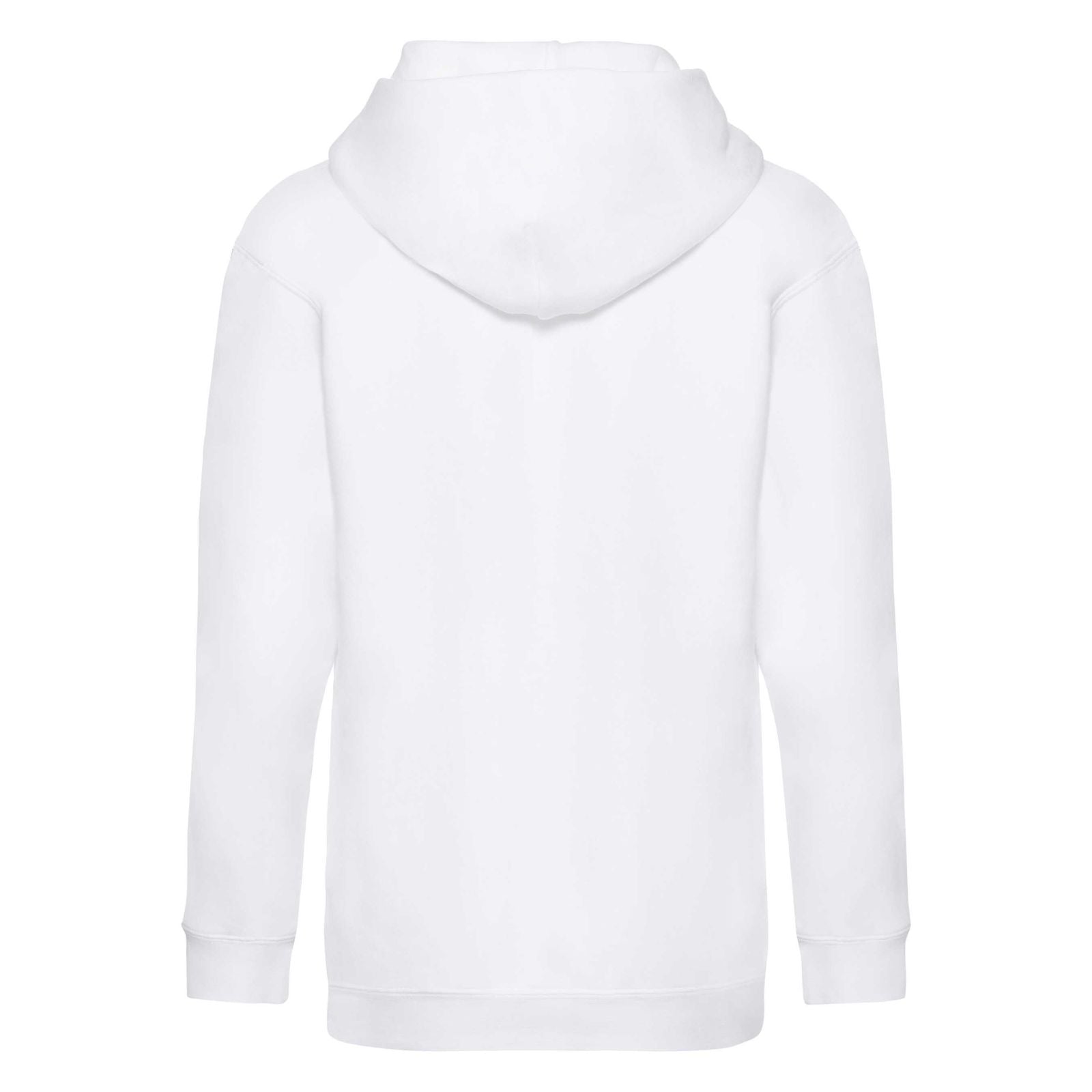 White - Side - Fruit Of The Loom Kids Unisex Premium 70-30 Hooded Sweatshirt - Hoodie
