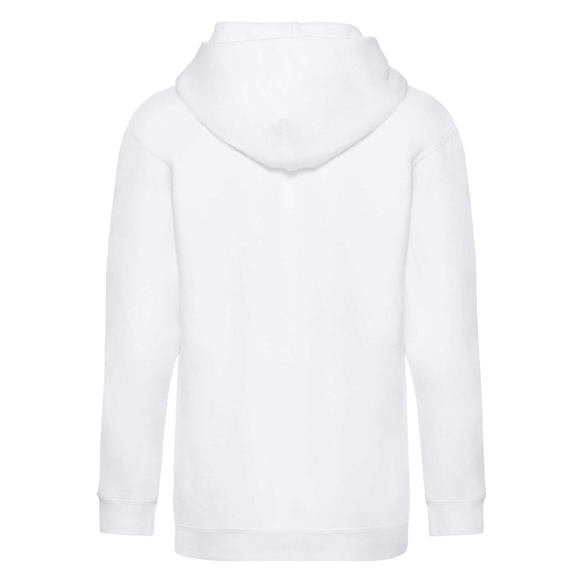 White - Side - Fruit Of The Loom Kids Unisex Premium 70-30 Hooded Sweatshirt - Hoodie