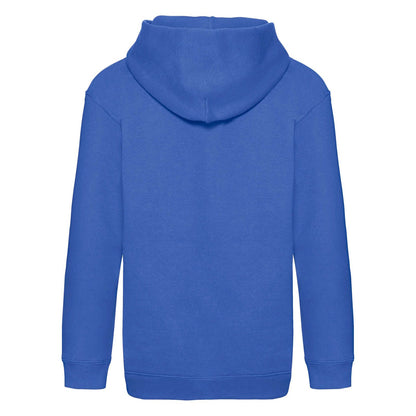 Royal Blue - Side - Fruit Of The Loom Kids Unisex Premium 70-30 Hooded Sweatshirt - Hoodie
