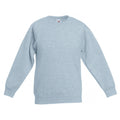 Heather Grey - Front - Fruit Of The Loom Kids Unisex Premium 70-30 Sweatshirt