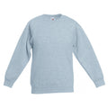 Heather Grey - Back - Fruit Of The Loom Kids Unisex Premium 70-30 Sweatshirt