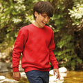 Red - Back - Fruit Of The Loom Kids Unisex Premium 70-30 Sweatshirt