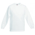 White - Front - Fruit Of The Loom Kids Unisex Premium 70-30 Sweatshirt
