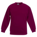Burgundy - Front - Fruit Of The Loom Kids Unisex Premium 70-30 Sweatshirt