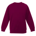 Burgundy - Back - Fruit Of The Loom Kids Unisex Premium 70-30 Sweatshirt