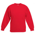 Red - Front - Fruit Of The Loom Kids Unisex Premium 70-30 Sweatshirt