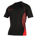 Black-Red - Front - KooGa Boys Junior Try Panel Match Rugby Shirt