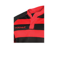 Black-Red - Back - KooGa Boys Junior Touchline Hooped Match Rugby Shirt