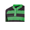 Black - Emerald Green - Back - KooGa Boys Junior Touchline Hooped Match Rugby Shirt