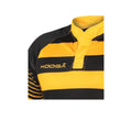 Black-Gold - Back - KooGa Boys Junior Touchline Hooped Match Rugby Shirt