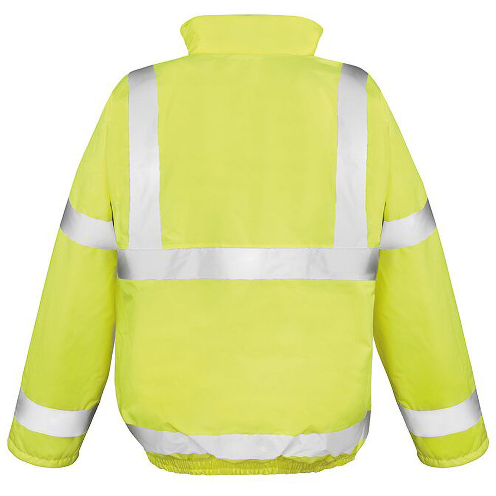 HI-Viz Yellow - Back - Result Core High-Viz Winter Blouson Jacket (Waterproof & Windproof)