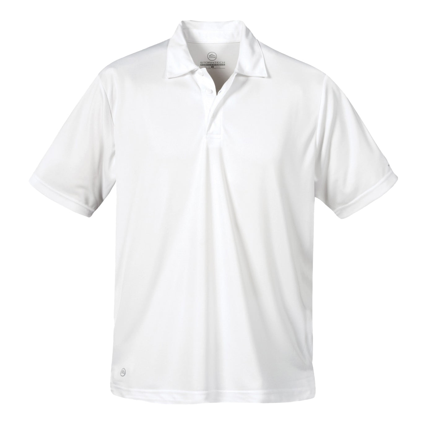 White - Back - Stormtech Mens Short Sleeve Sports Performance Polo Shirt