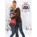 Brown-White - Side - Christmas Shop Unisex Pudding Design Christmas Jumper