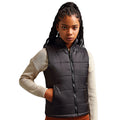 Black - Back - 2786 Womens-Ladies Padded Bodywarmer-Gilet Jacket