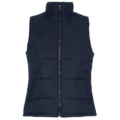 Navy - Front - 2786 Womens-Ladies Padded Bodywarmer-Gilet Jacket