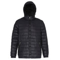 Black-Black - Front - 2786 Mens Hooded Water & Wind Resistant Padded Jacket