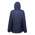 Navy-Sapphire - Back - 2786 Mens Hooded Water & Wind Resistant Padded Jacket