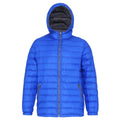 Royal-Grey - Front - 2786 Mens Hooded Water & Wind Resistant Padded Jacket