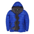 Royal-Grey - Side - 2786 Mens Hooded Water & Wind Resistant Padded Jacket