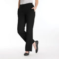 Black - Back - Alexandra Womens-Ladies Icona Wide Leg Formal Work Suit Trousers