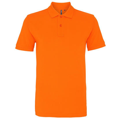 Orange - Front - Asquith & Fox Mens Plain Short Sleeve Polo Shirt