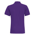 Purple - Back - Asquith & Fox Mens Plain Short Sleeve Polo Shirt