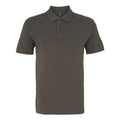 Slate - Front - Asquith & Fox Mens Plain Short Sleeve Polo Shirt