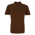 Milk Chocolate - Front - Asquith & Fox Mens Plain Short Sleeve Polo Shirt