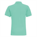 Mint - Back - Asquith & Fox Mens Plain Short Sleeve Polo Shirt