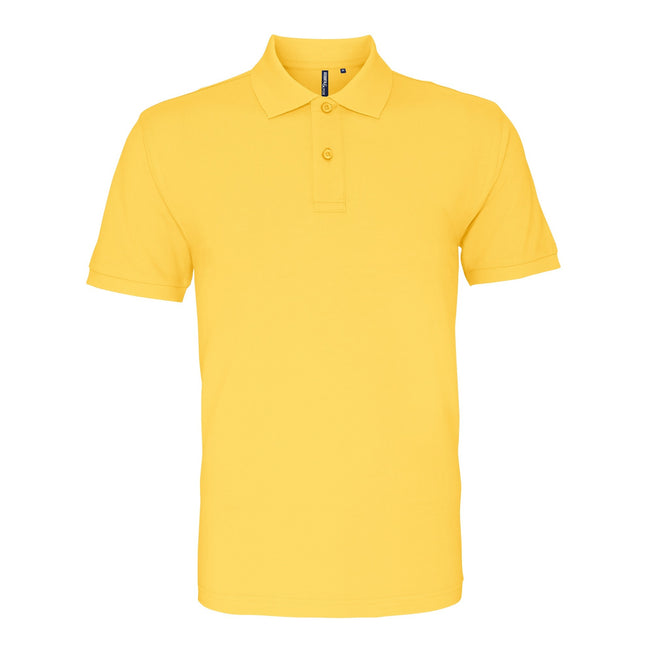 Mustard - Front - Asquith & Fox Mens Plain Short Sleeve Polo Shirt