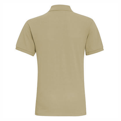 Natural - Back - Asquith & Fox Mens Plain Short Sleeve Polo Shirt