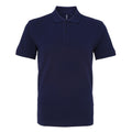 Navy - Front - Asquith & Fox Mens Plain Short Sleeve Polo Shirt