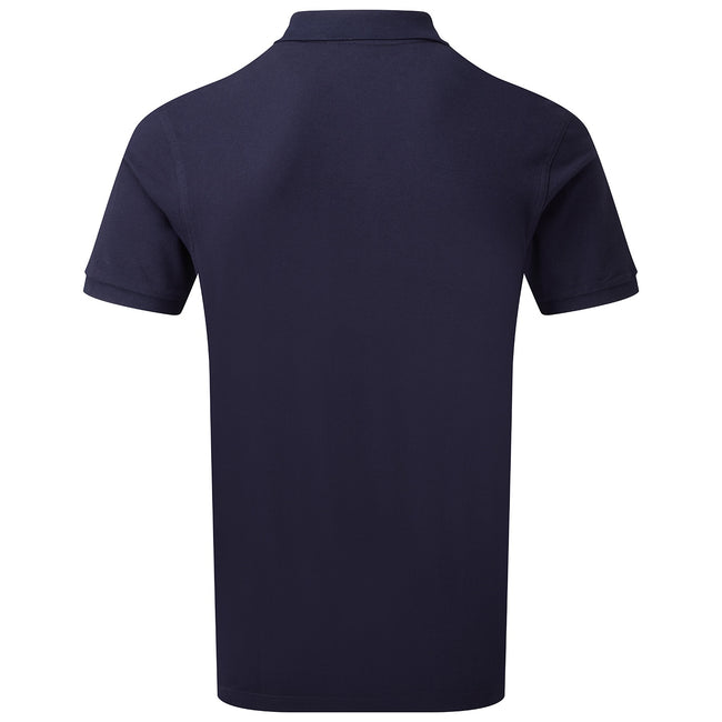 Navy - Back - Asquith & Fox Mens Plain Short Sleeve Polo Shirt