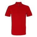 Cherry Red - Front - Asquith & Fox Mens Plain Short Sleeve Polo Shirt