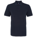 French Navy - Front - Asquith & Fox Mens Plain Short Sleeve Polo Shirt