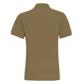 Khaki - Back - Asquith & Fox Mens Plain Short Sleeve Polo Shirt