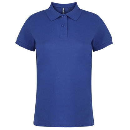 Royal - Front - Asquith & Fox Womens-Ladies Plain Short Sleeve Polo Shirt