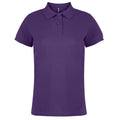 Purple - Front - Asquith & Fox Womens-Ladies Plain Short Sleeve Polo Shirt
