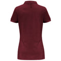 Burgundy - Back - Asquith & Fox Womens-Ladies Plain Short Sleeve Polo Shirt