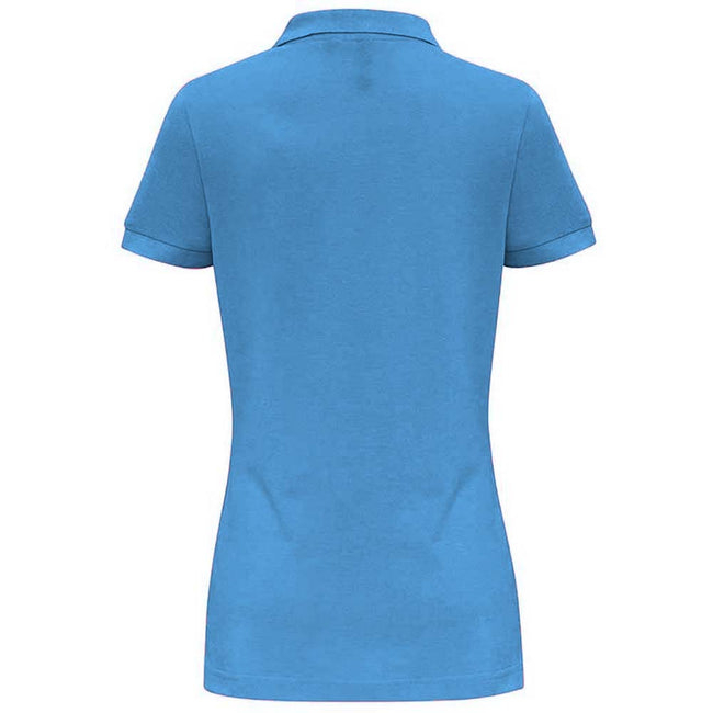 Sapphire - Back - Asquith & Fox Womens-Ladies Plain Short Sleeve Polo Shirt
