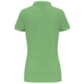 Lime - Back - Asquith & Fox Womens-Ladies Plain Short Sleeve Polo Shirt