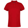 Red - Front - Asquith & Fox Womens-Ladies Plain Short Sleeve Polo Shirt