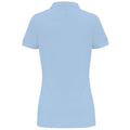 Sky - Back - Asquith & Fox Womens-Ladies Plain Short Sleeve Polo Shirt