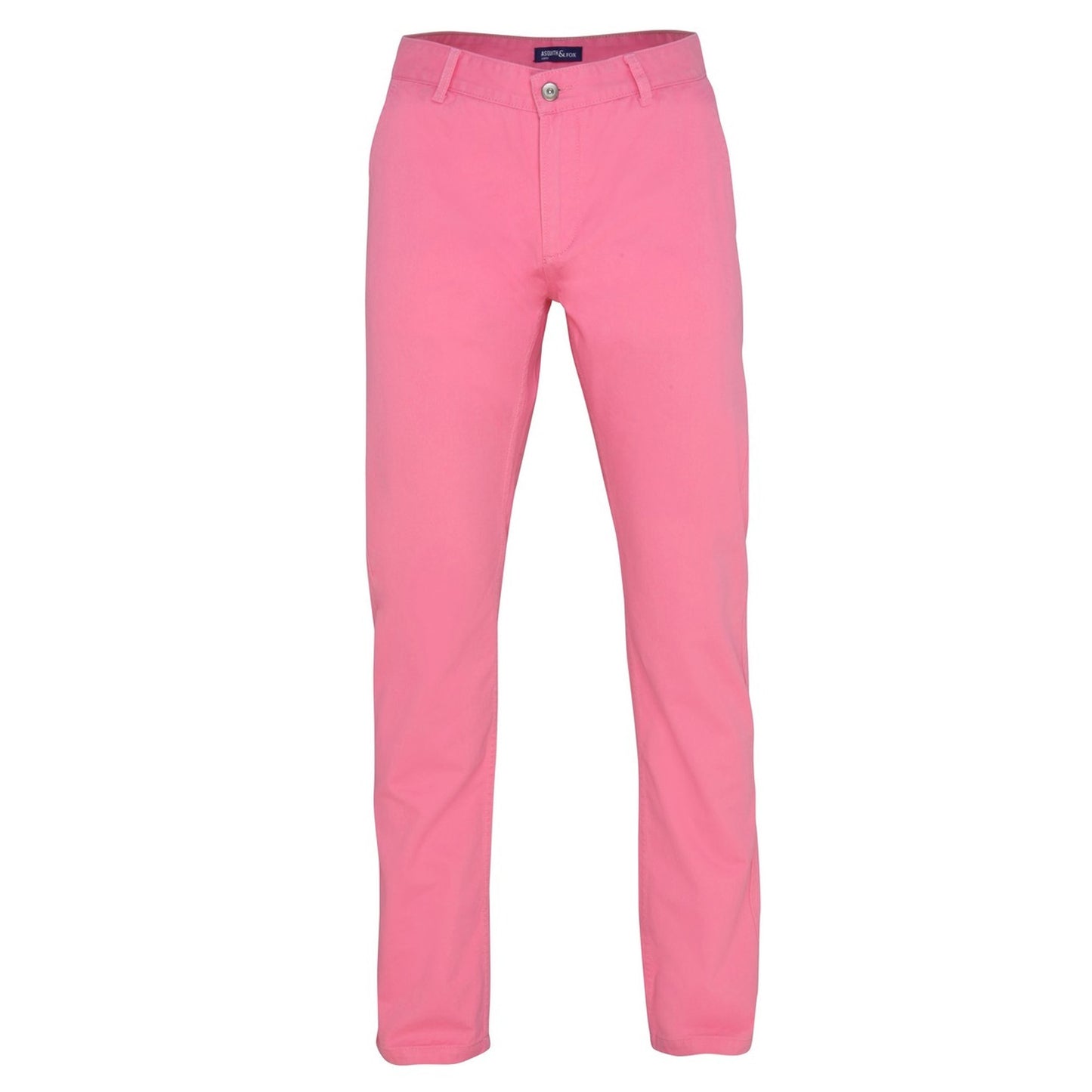 Pink Carnation - Front - Asquith & Fox Mens Classic Casual Chinos-Trousers