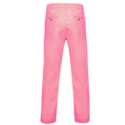 Pink Carnation - Back - Asquith & Fox Mens Classic Casual Chinos-Trousers