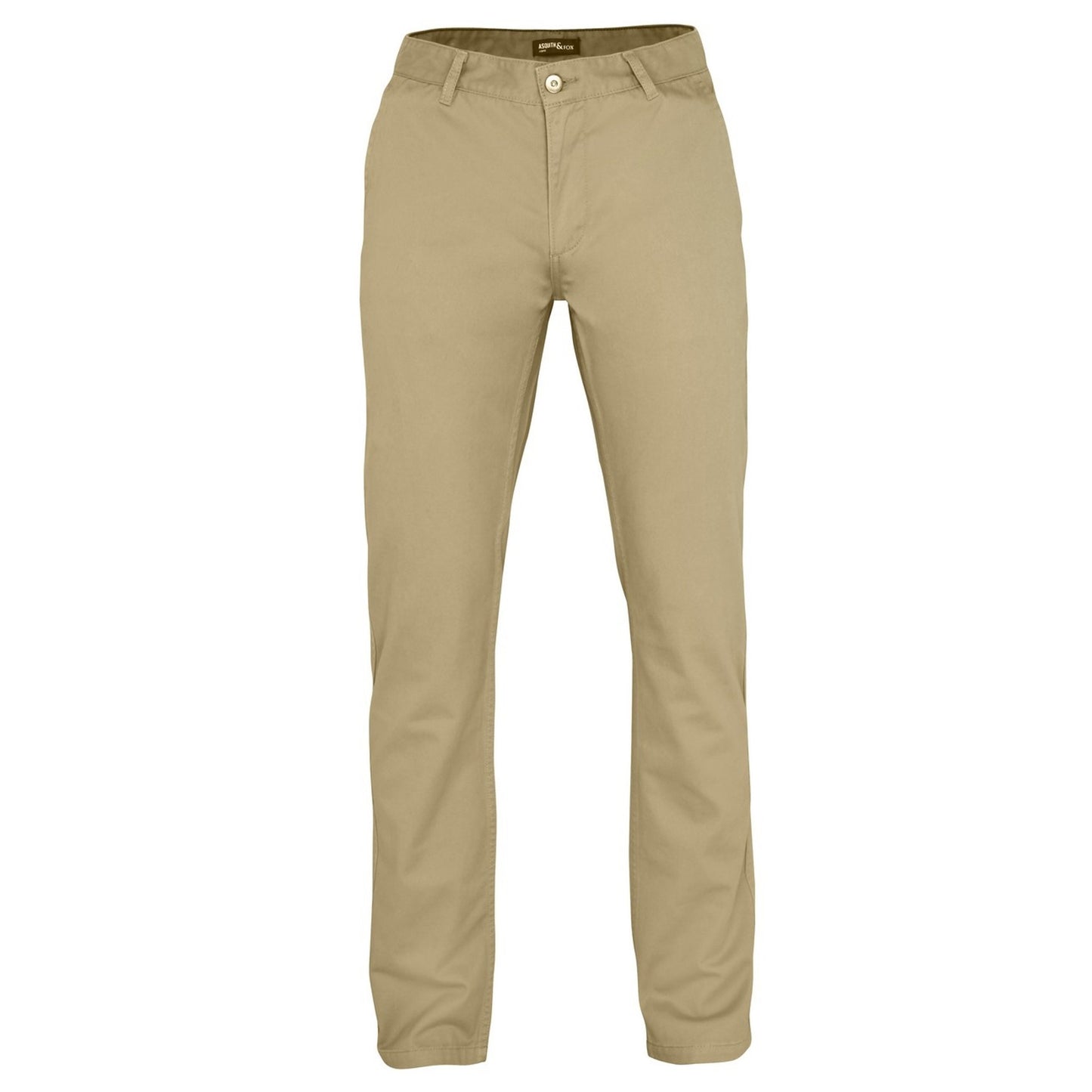 Khaki - Front - Asquith & Fox Mens Classic Casual Chinos-Trousers